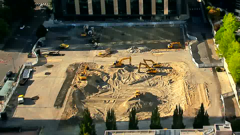 No construction activity — the site is quiet.
