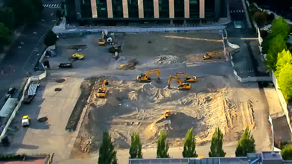 No construction activity — the site is quiet.
