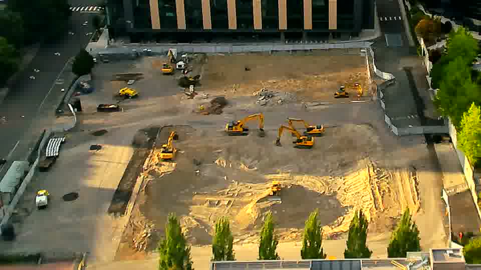 No construction activity — the site is quiet.