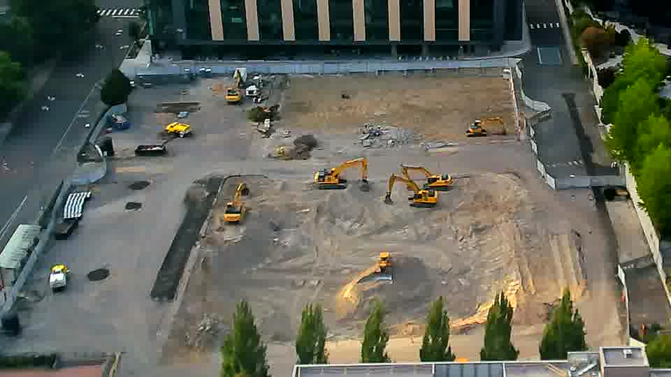 No construction activity — the site is quiet.