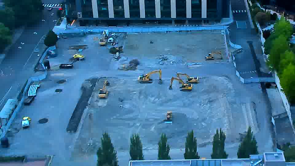 No construction activity — the site is quiet.