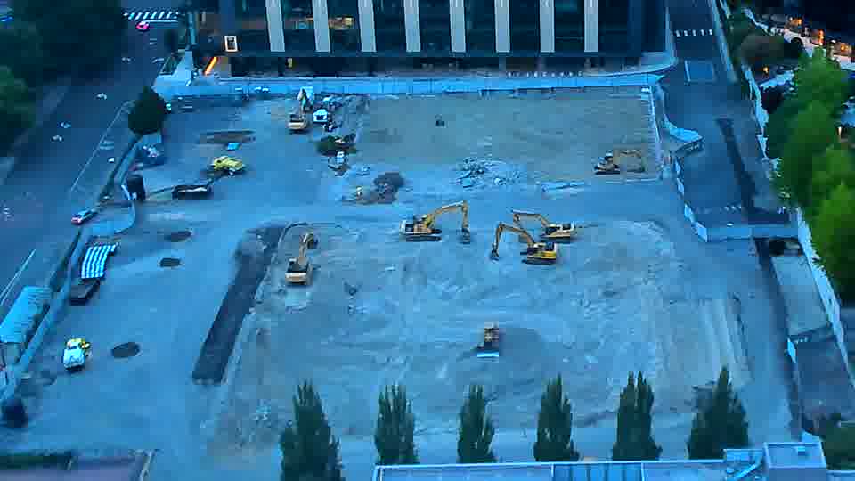 No construction activity — the site is quiet.