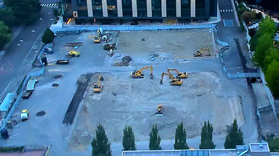 No construction activity — the site is quiet.