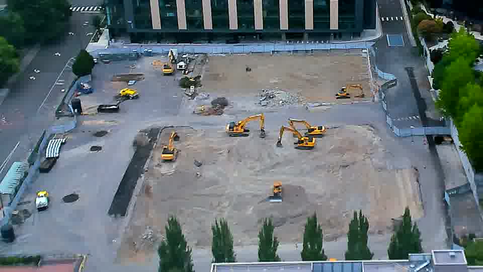 No construction activity — the site is quiet.