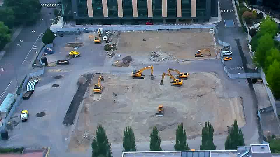 No construction activity — the site is quiet.