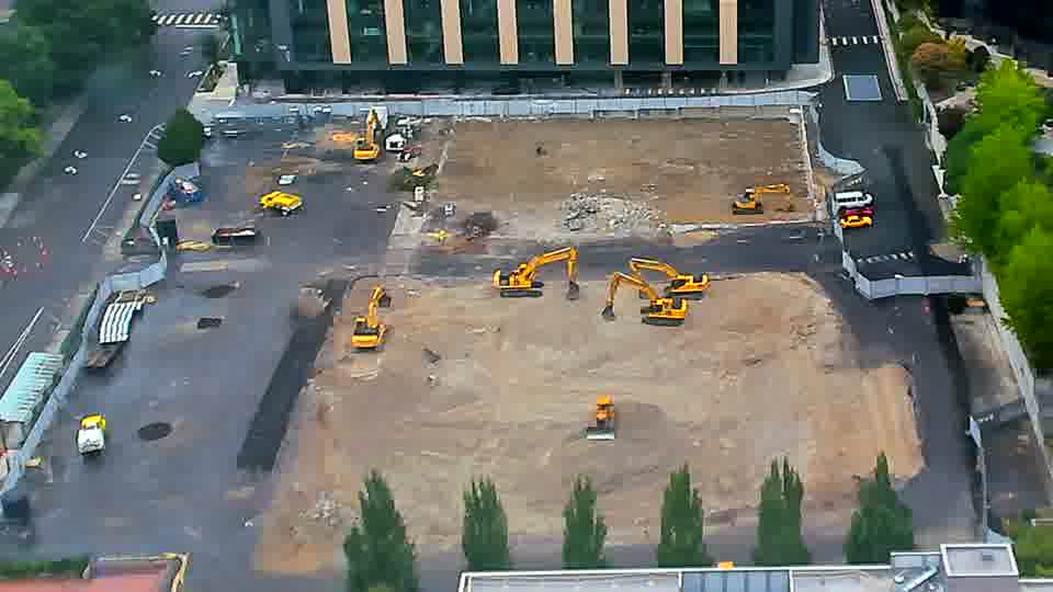 No construction activity — the site is quiet.