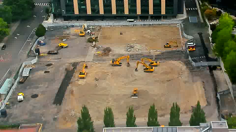 No construction activity — the site is quiet.