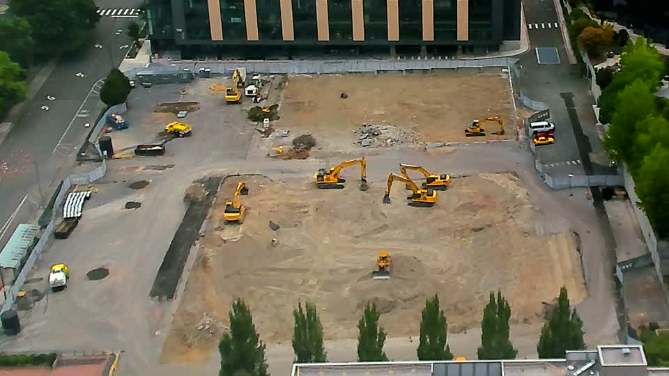 No construction activity — the site is quiet.