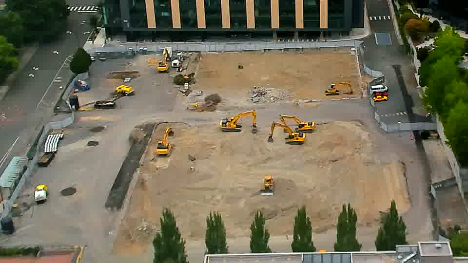 No construction activity — the site is quiet.