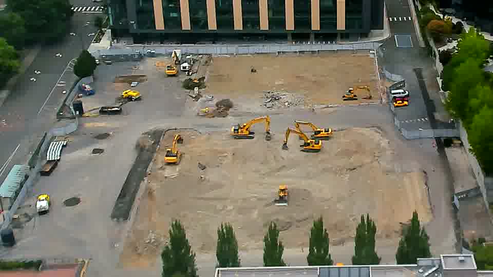 No construction activity — the site is quiet.