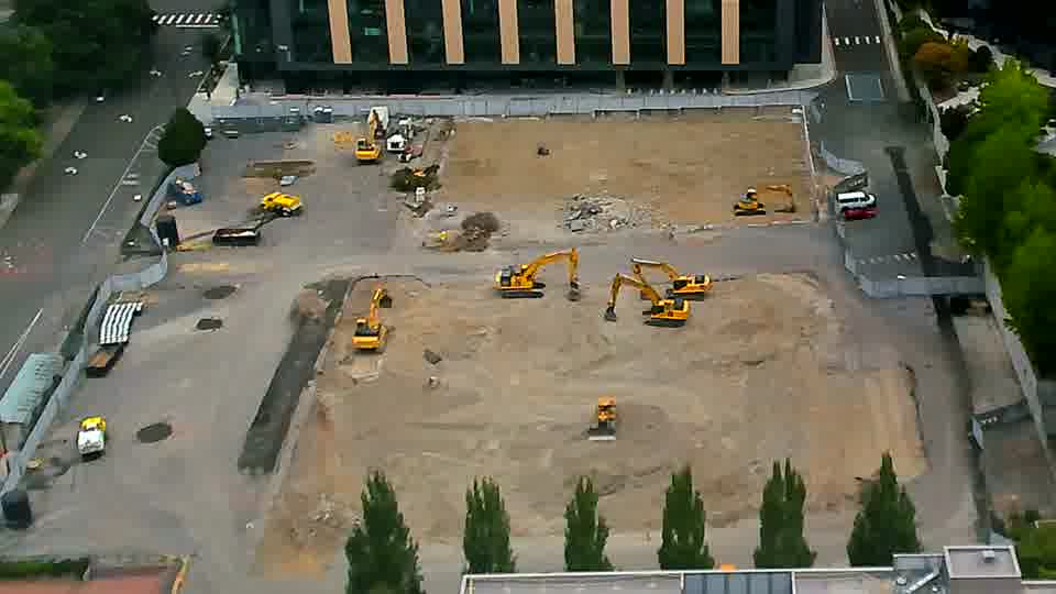 No construction activity — the site is quiet.