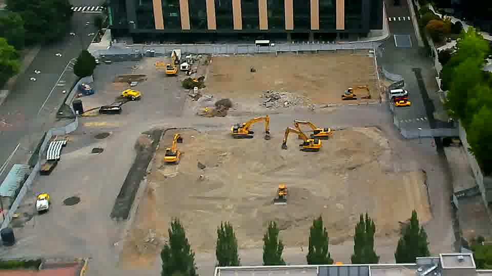 No construction activity — the site is quiet.