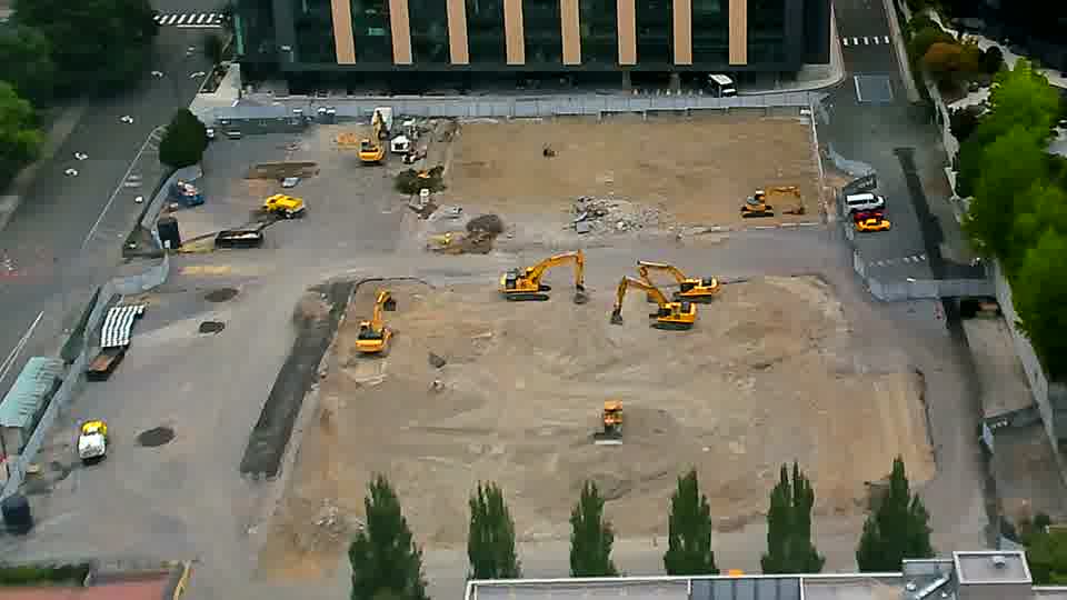 No construction activity — the site is quiet.
