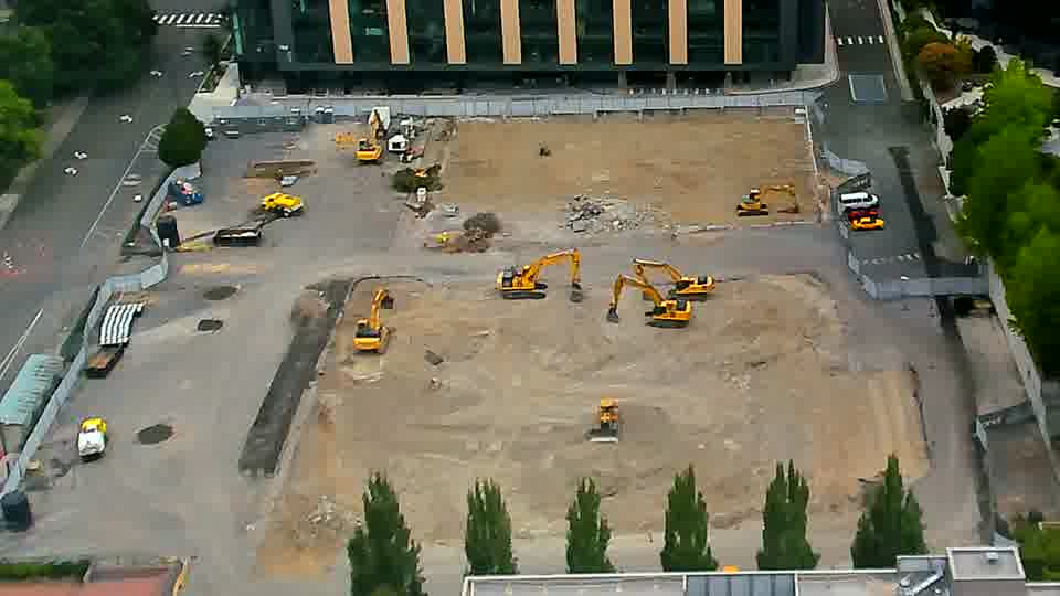 No construction activity — the site is quiet.