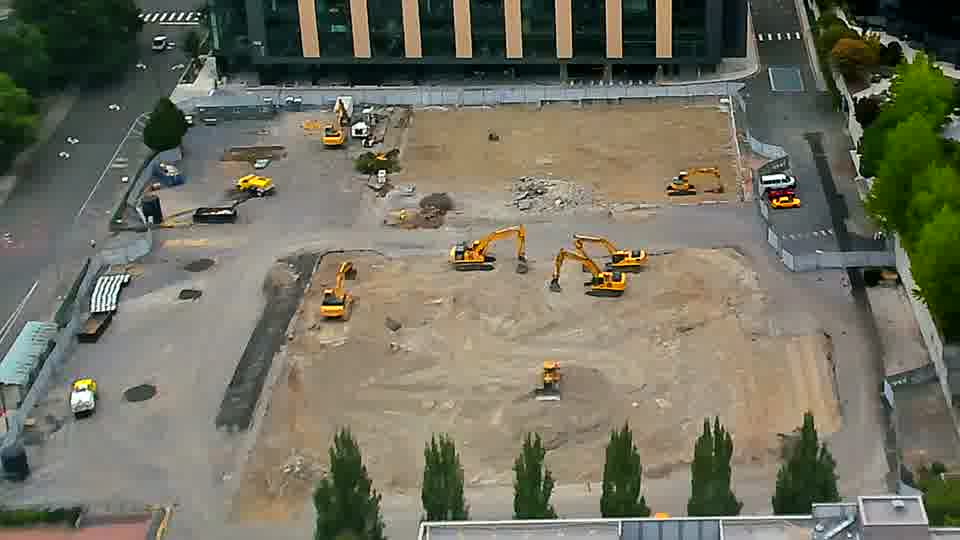 No construction activity — the site is quiet.