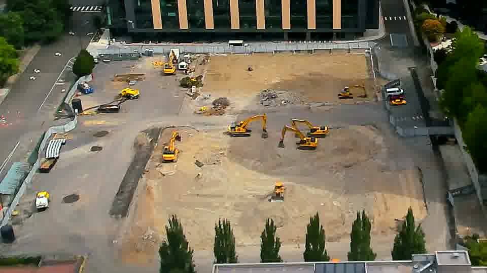 No construction activity — the site is quiet.