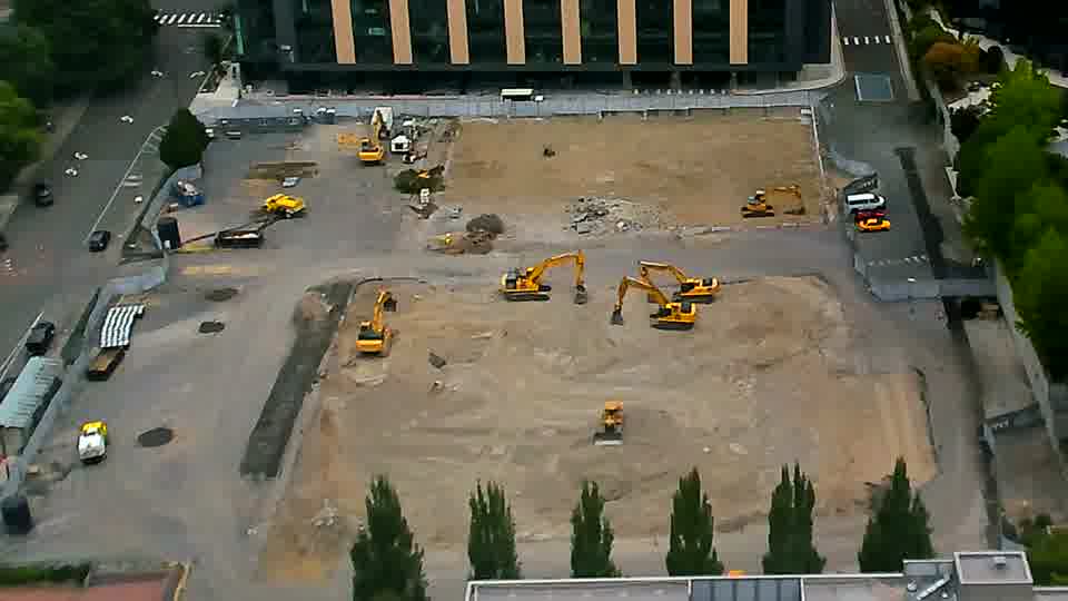 No construction activity — the site is quiet.
