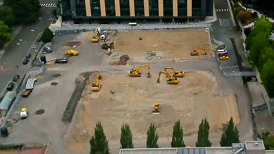 No construction activity — the site is quiet.
