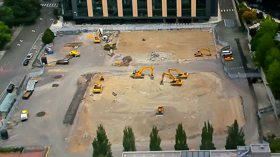 The scene is remarkably stable, with no discernible shifts in equipment positions or activity.