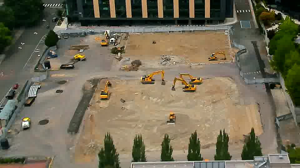 The equipment across the site appears to be holding steady, with no discernible shifts in position over the last fifteen minutes.