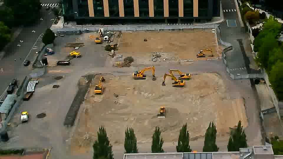 No construction activity — the site is quiet.