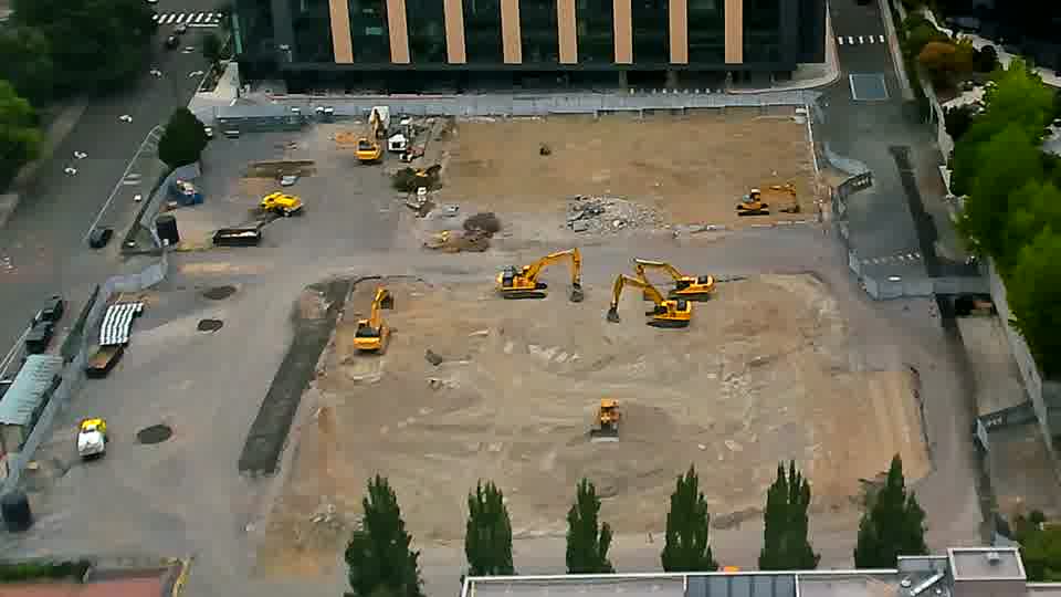 No construction activity — the site is quiet.