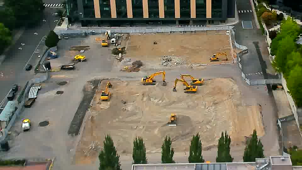 The scene remains largely unchanged, with the equipment appearing in the same positions as fifteen minutes ago.
