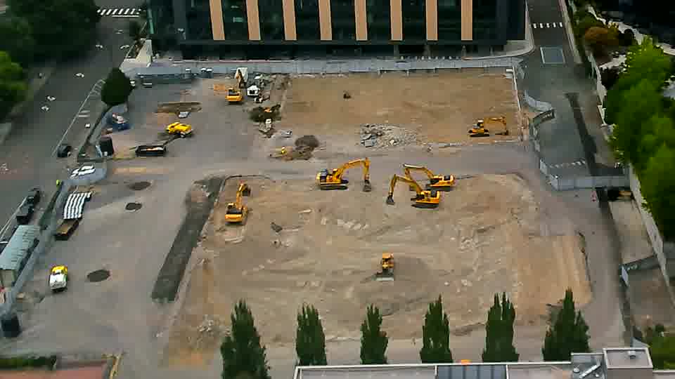 No construction activity — the site is quiet.