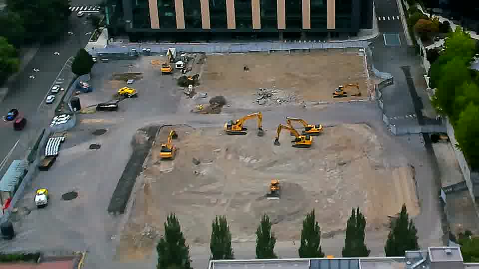 No construction activity — the site is quiet.