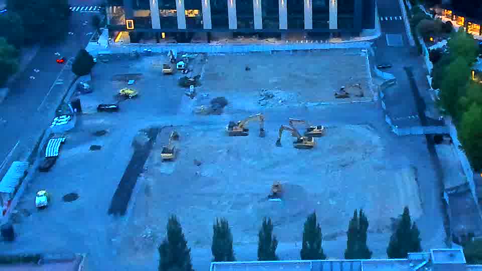 No construction activity — the site is quiet.