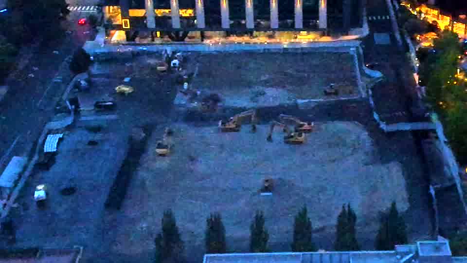 No construction activity — the site is quiet.