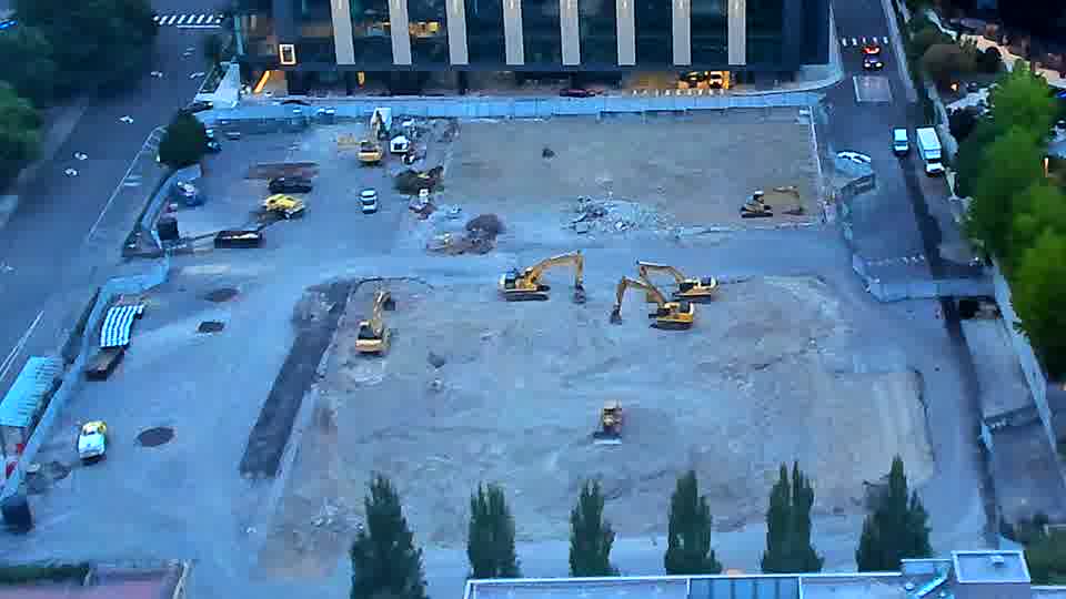 The scene remains largely unchanged, with the same arrangement of equipment visible across the site.
