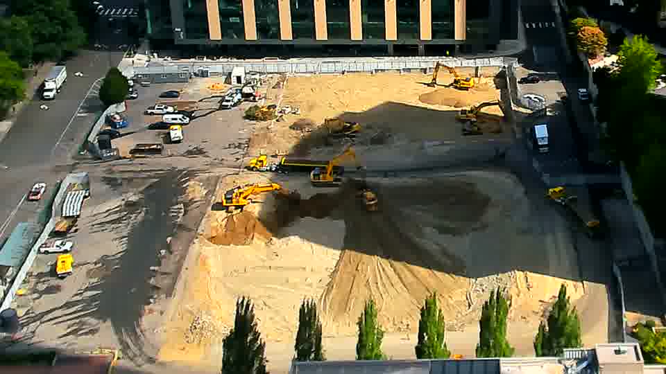 The equipment arrangement is stable, though shadows have shifted slightly across the work area in the last fifteen minutes.