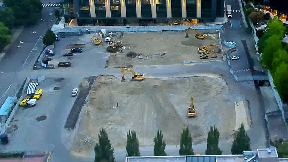 The arrangement of equipment across the site appears stable, with no noticeable shifts in position over the last fifteen minutes.