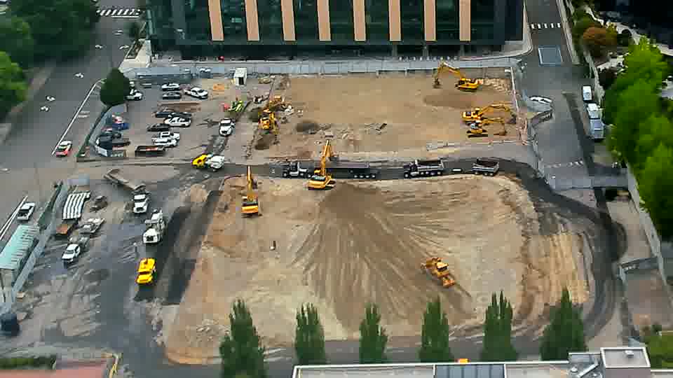 The scene appears largely unchanged, with equipment remaining in the same general locations as before.