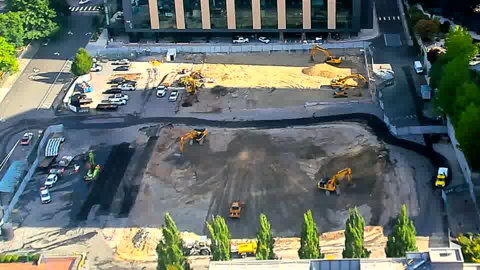 The machines on site appear to be holding steady, with no noticeable shifts in position or activity.