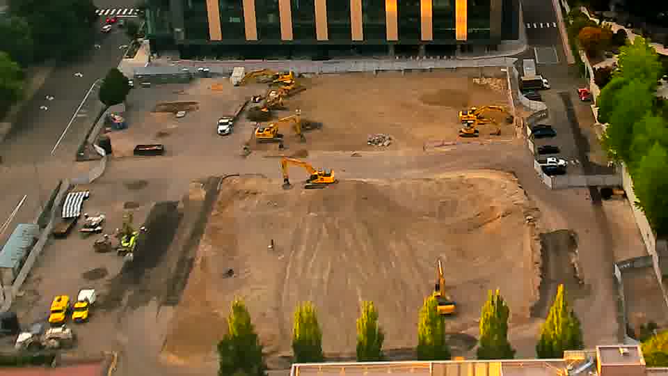The site maintains a similar appearance, with no clear shifts in equipment placement or activity.