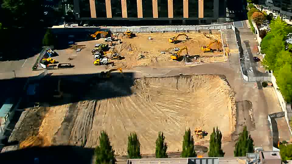 The scene appears static, with no noticeable alterations in the placement of equipment or materials since the last view.