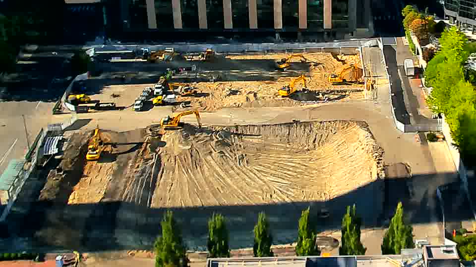 The scene remains largely consistent, with subtle variations in the shadows cast across the site.