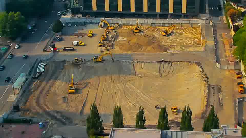 The overall layout of the site appears static, with no immediately noticeable changes in equipment placement or activity.