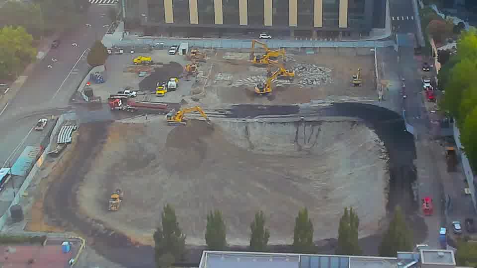 The area near the center of the site shows a slight darkening of the earth, suggesting some recent activity in that location.