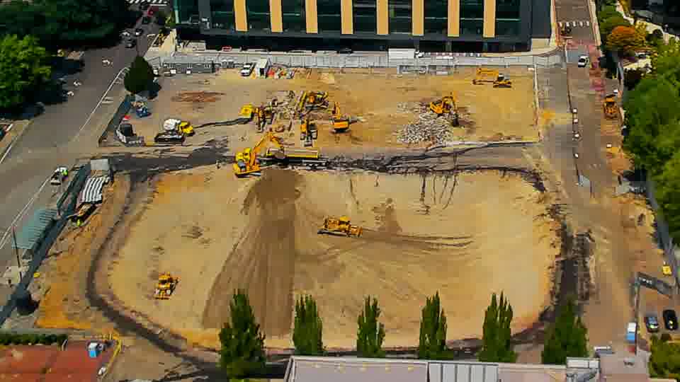 The worked surface displays a slight alteration in form, with a small area appearing more defined near the center of the site.