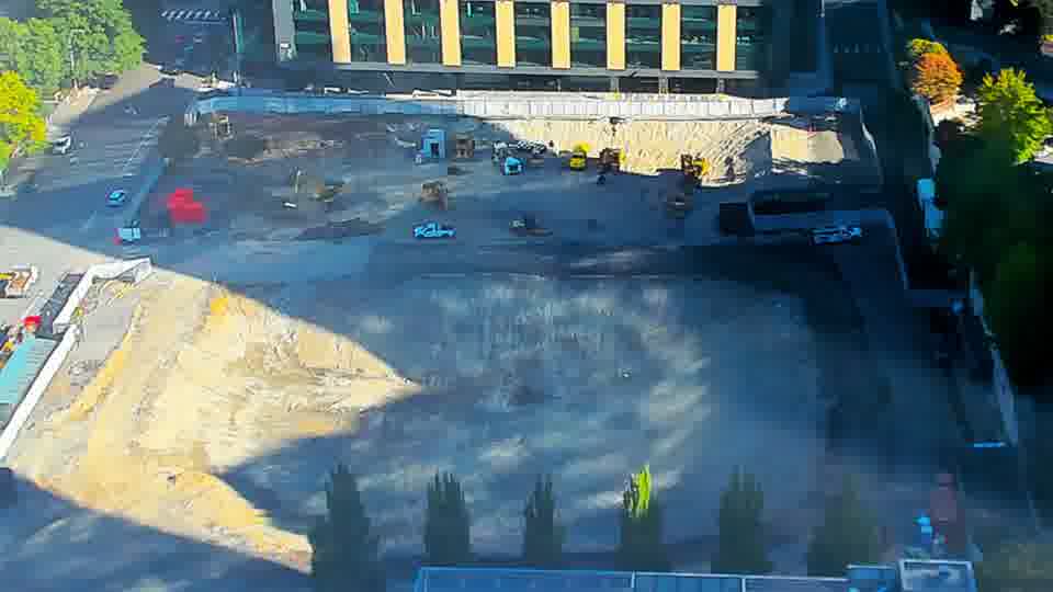 Construction camera frame at 9:45 AM PT. No visible change between these frames.