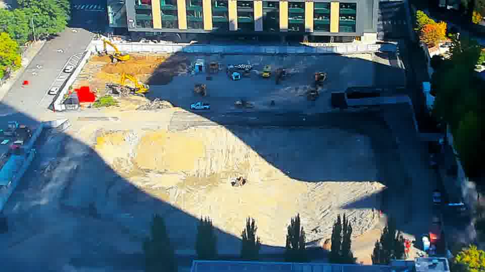 Construction camera frame at 10:30 AM PT. No visible change between these frames.