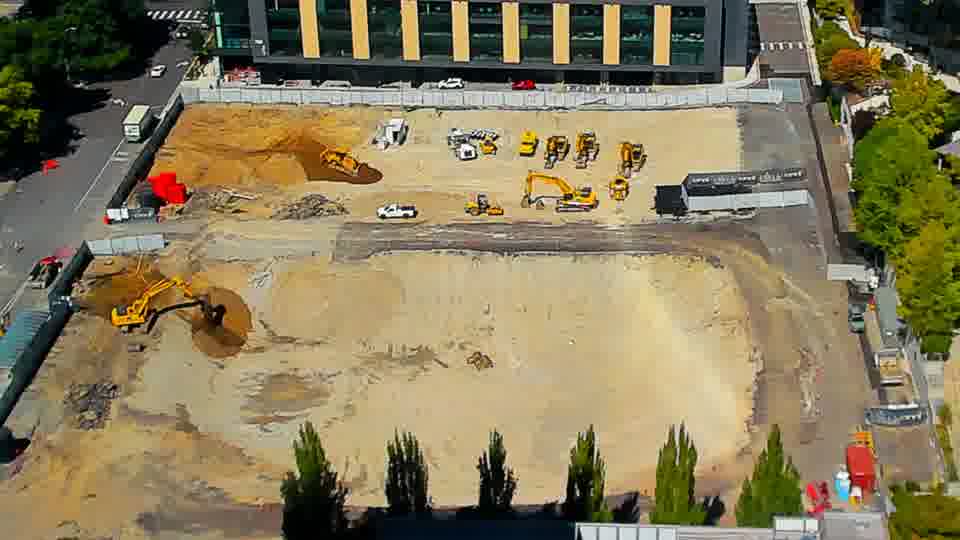 Construction camera frame at 1:45 PM PT. No visible change between these frames.