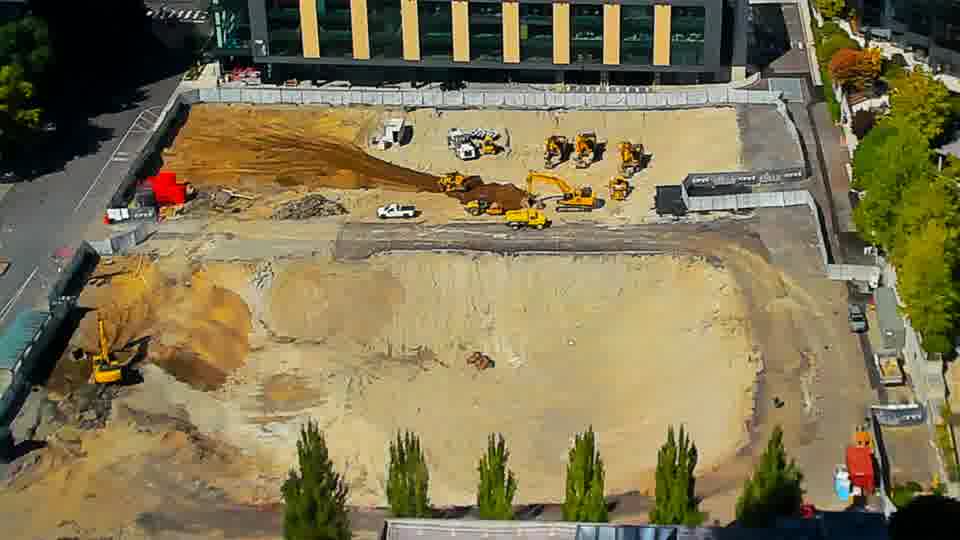 Construction camera frame at 2:45 PM PT. No visible change between these frames.