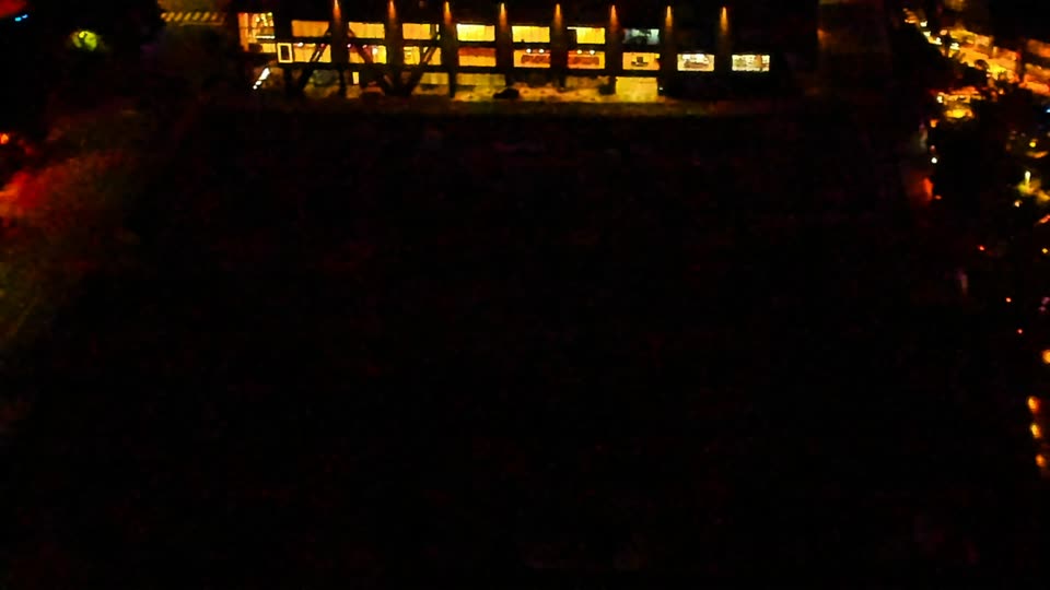 Construction camera frame at 3:00 AM PT. Visibility is too low to assess construction activity.