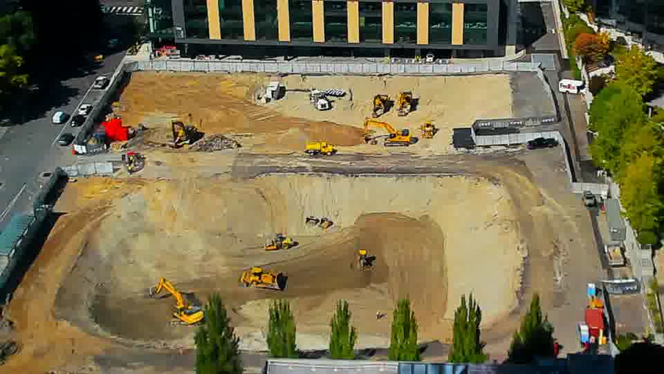 Construction camera frame at 2:45 PM PT. No visible change between these frames.
