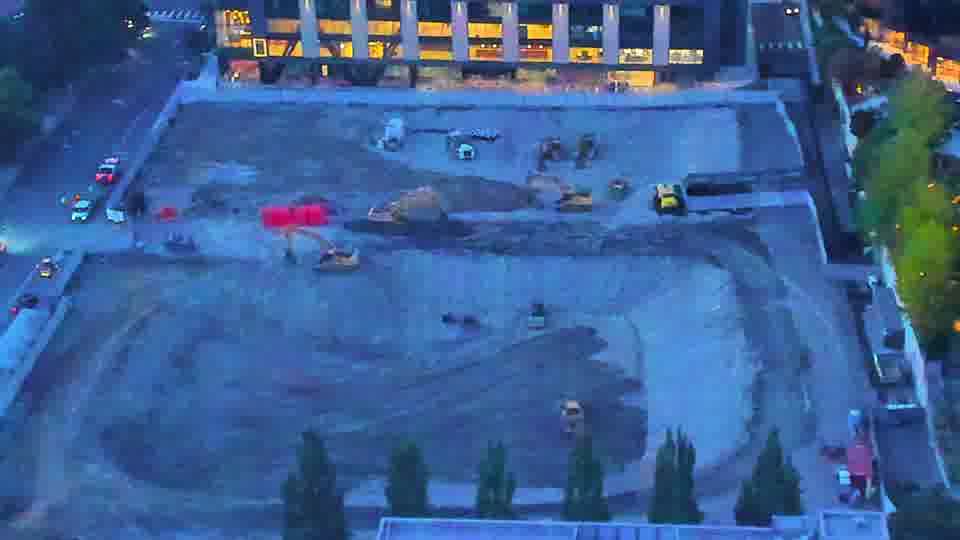 Construction camera frame at 7:45 PM PT. No visible change between these frames.