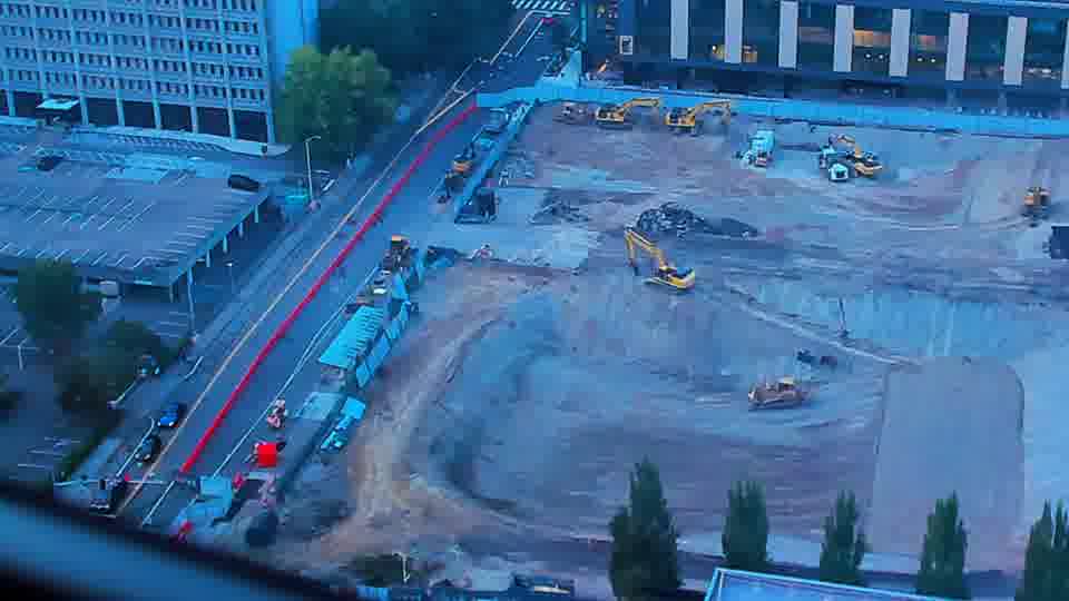 Construction camera frame at 7:15 PM PT. No visible change between these frames.